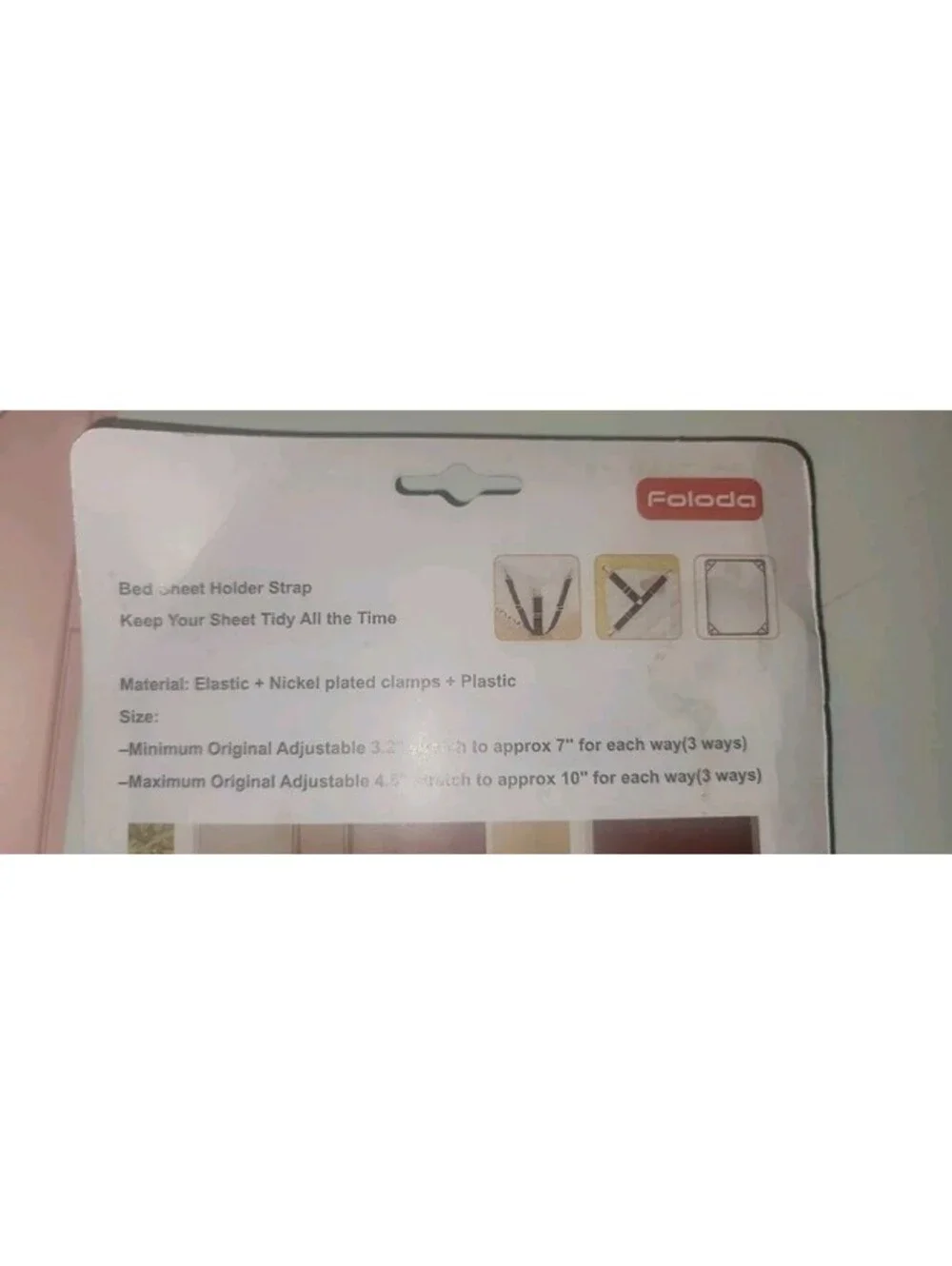 FOLODA BLACK 3 PIECE BED SHEET FASTENERS